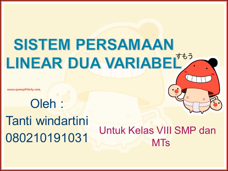 Sistem Persamaan Linear Dua Variabel Ppt Download