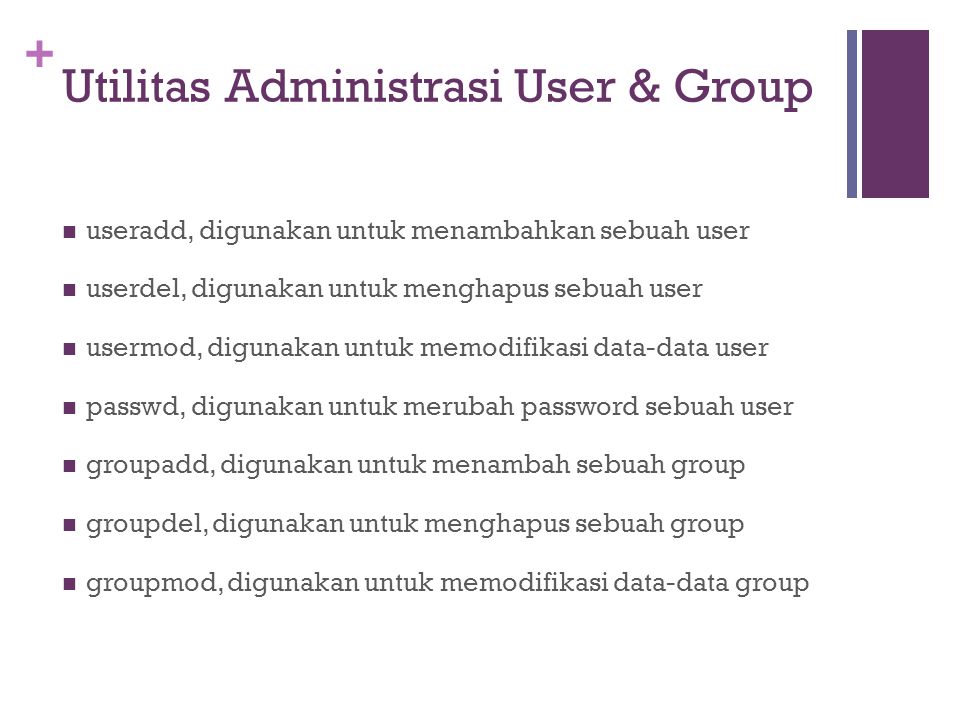 Utilitas Administrasi User & Group