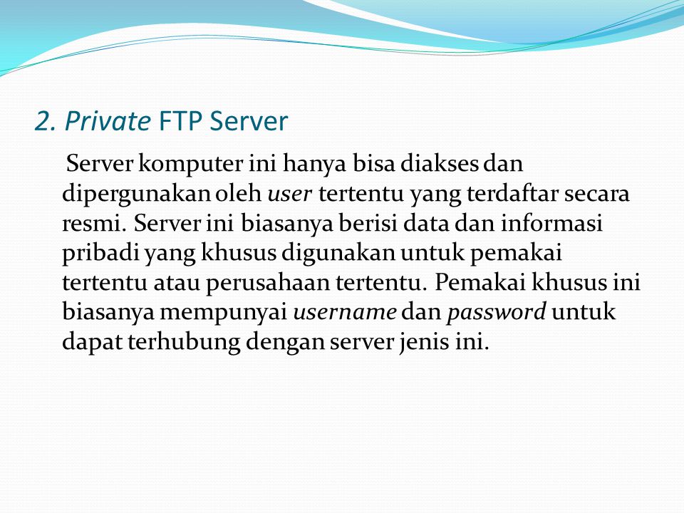 2. Private FTP Server