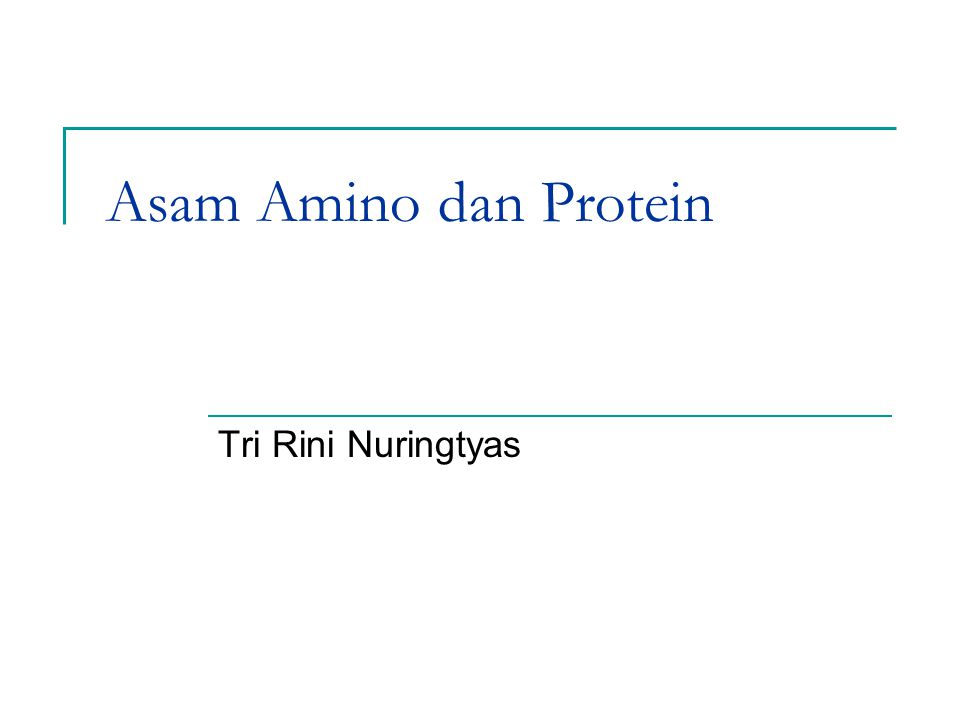 Asam Amino dan Protein Tri Rini Nuringtyas