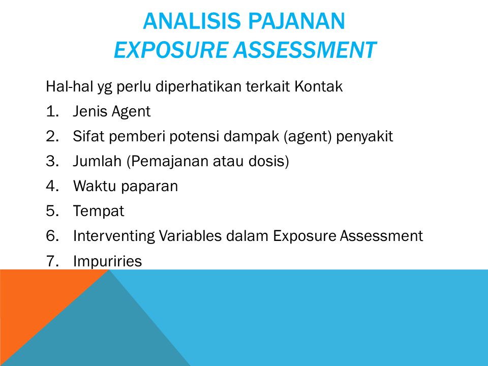 Analisis Pajanan Exposure Assessment