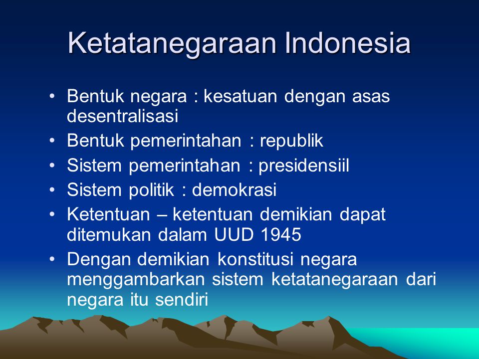 Ketatanegaraan Indonesia