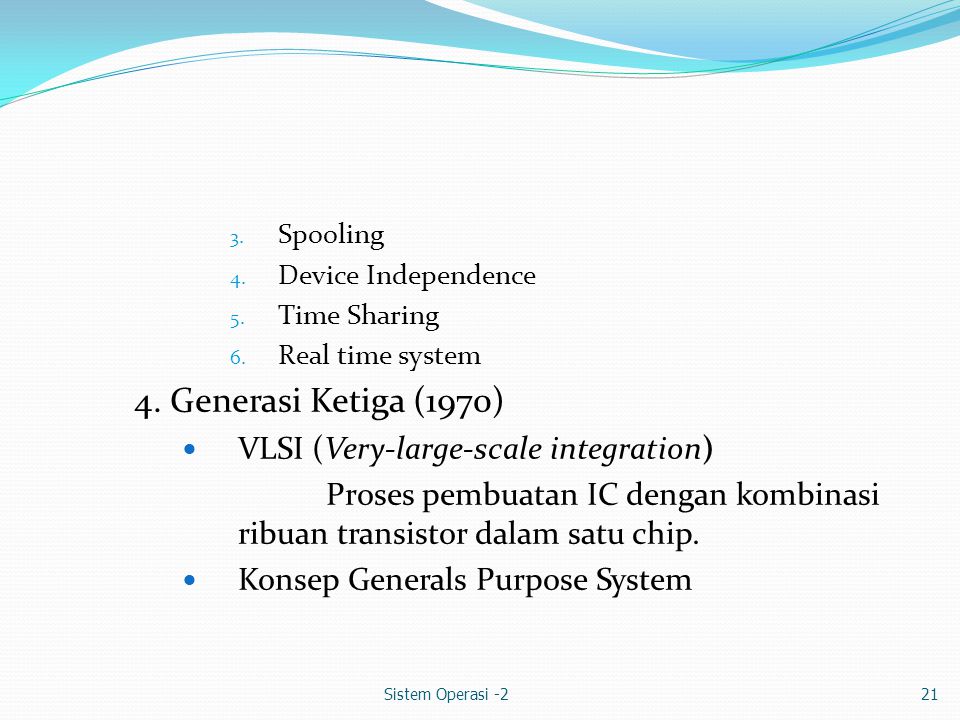 4. Generasi Ketiga (1970) VLSI (Very-large-scale integration)