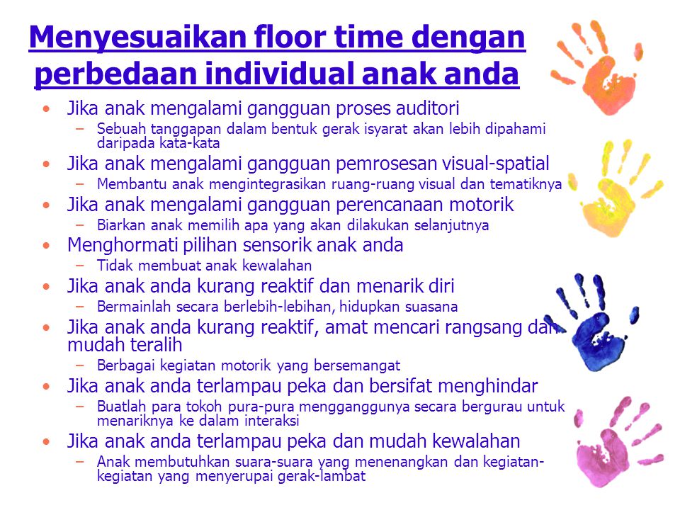 Menyesuaikan floor time dengan perbedaan individual anak anda