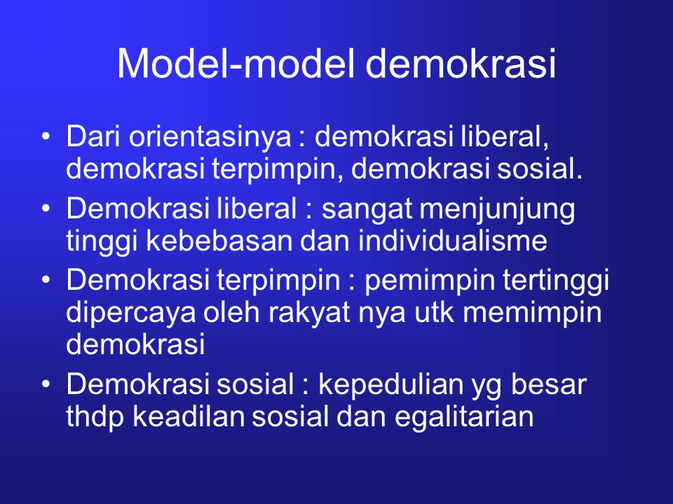 Model-model demokrasi