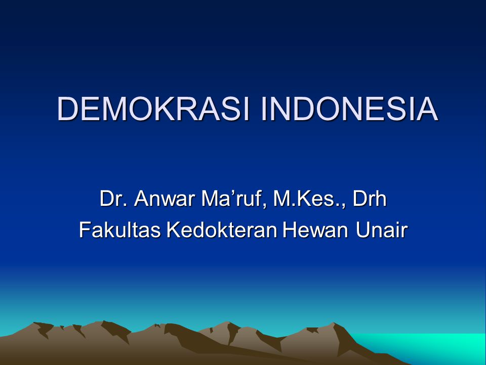 Dr. Anwar Ma’ruf, M.Kes., Drh Fakultas Kedokteran Hewan Unair
