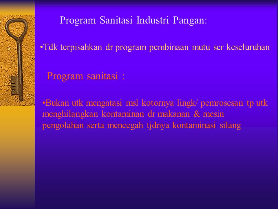 Program Sanitasi Industri Pangan: