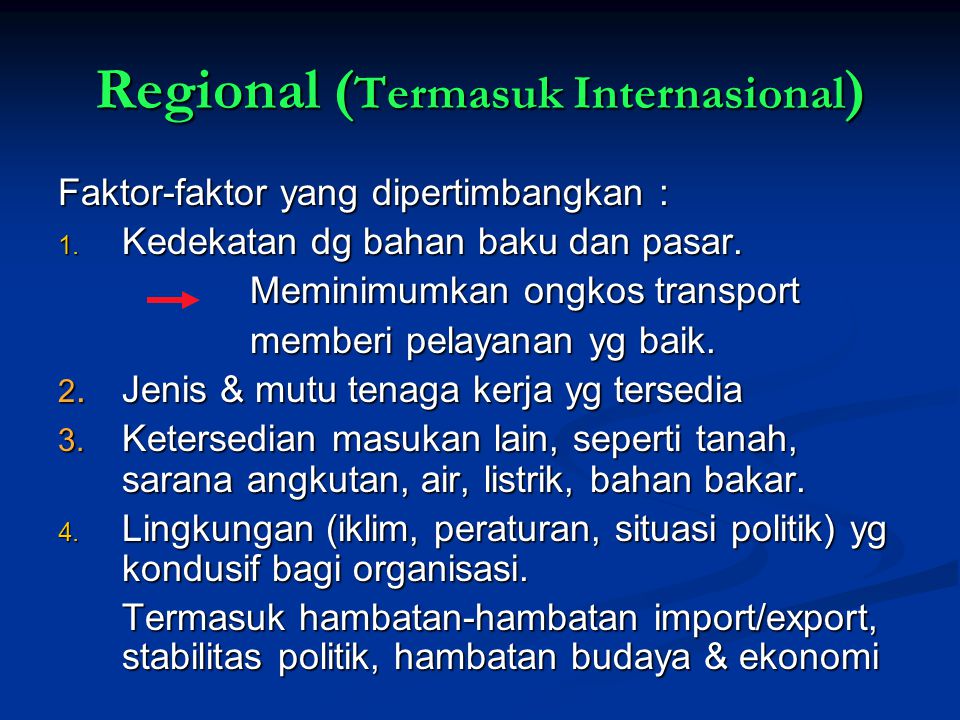 Regional (Termasuk Internasional)