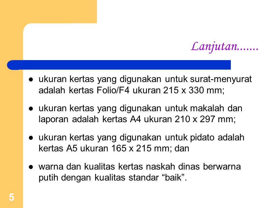 Format Ukuran Kertas 210 X 297 Mm Adalah