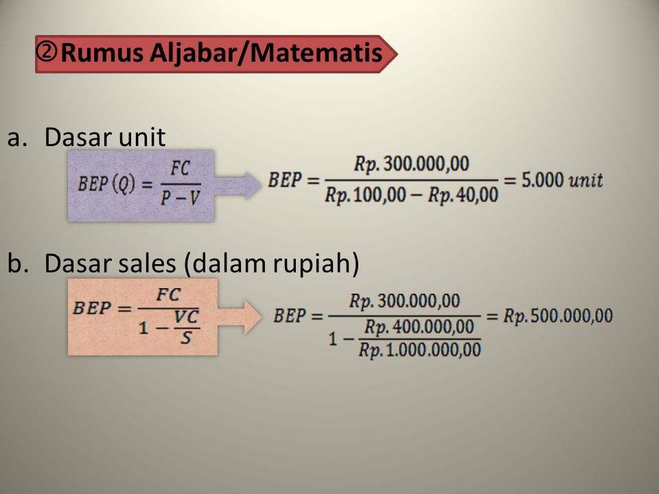 Rumus Aljabar/Matematis