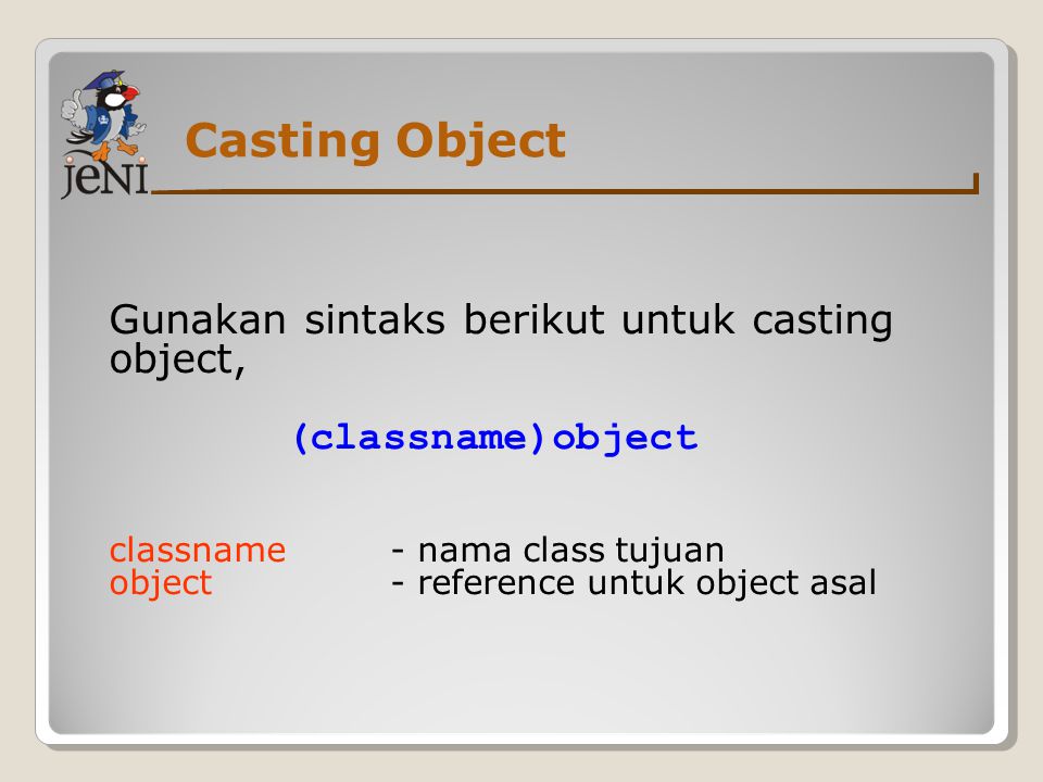 Casting Object