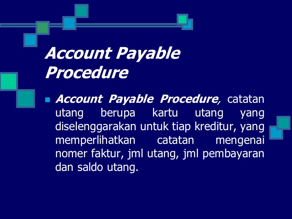 Account Payable Procedure