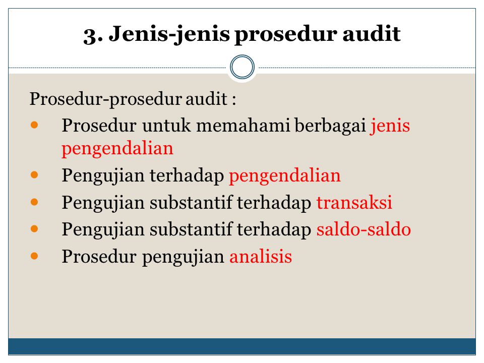 3. Jenis-jenis prosedur audit