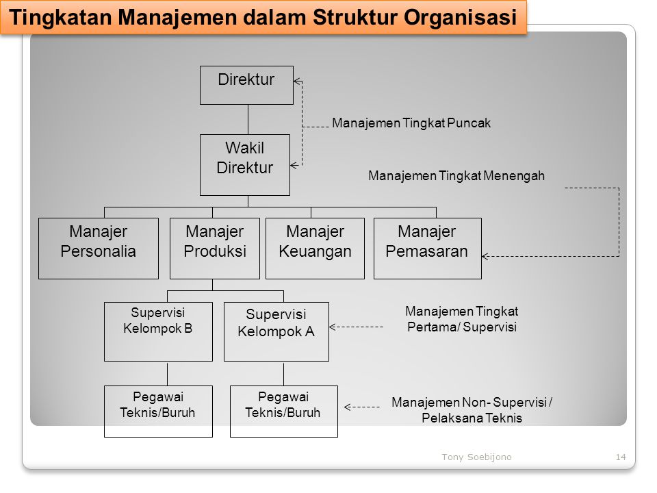 Tingkatan Manajemen dalam Struktur Organisasi