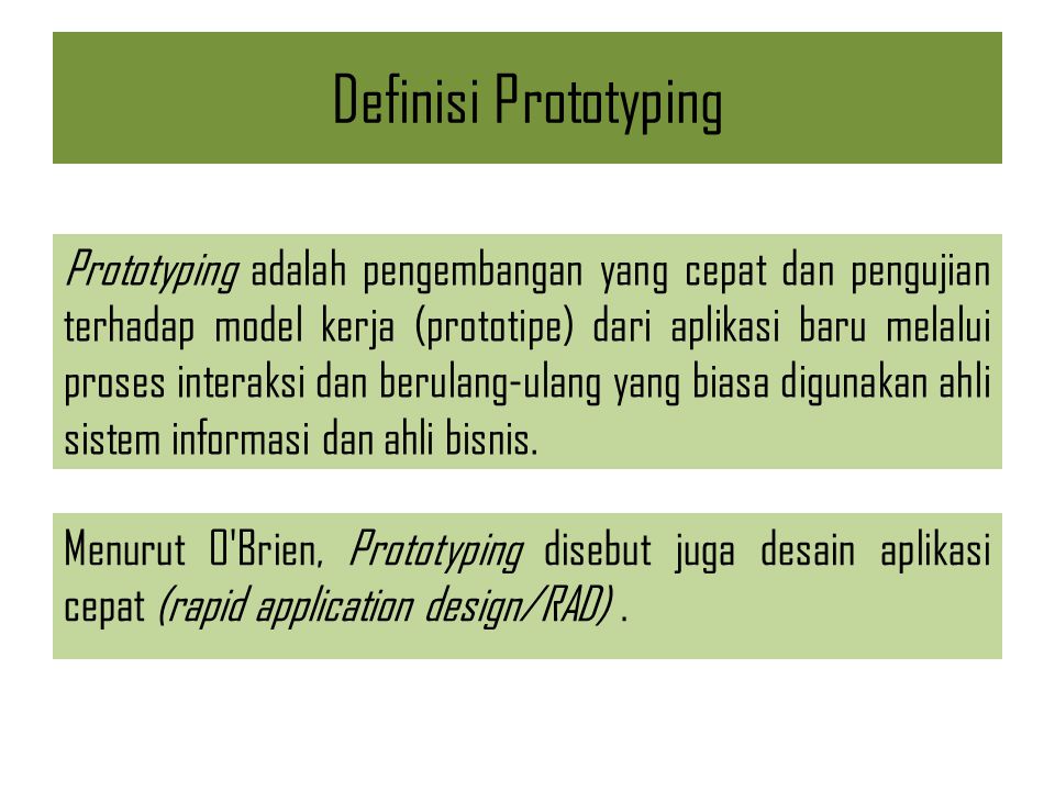 Definisi Prototyping