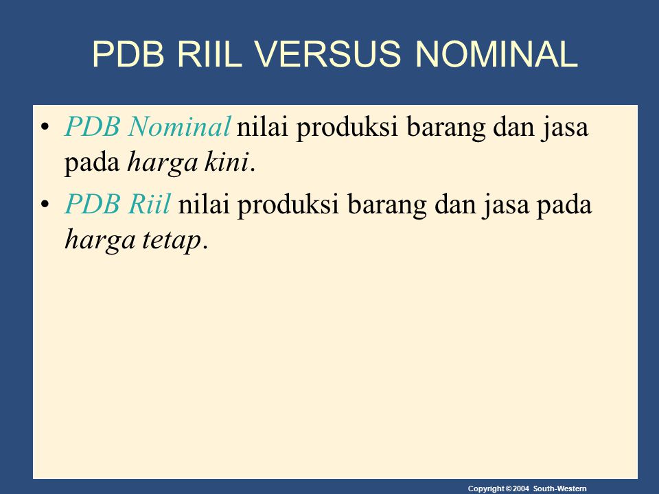 PDB RIIL VERSUS NOMINAL