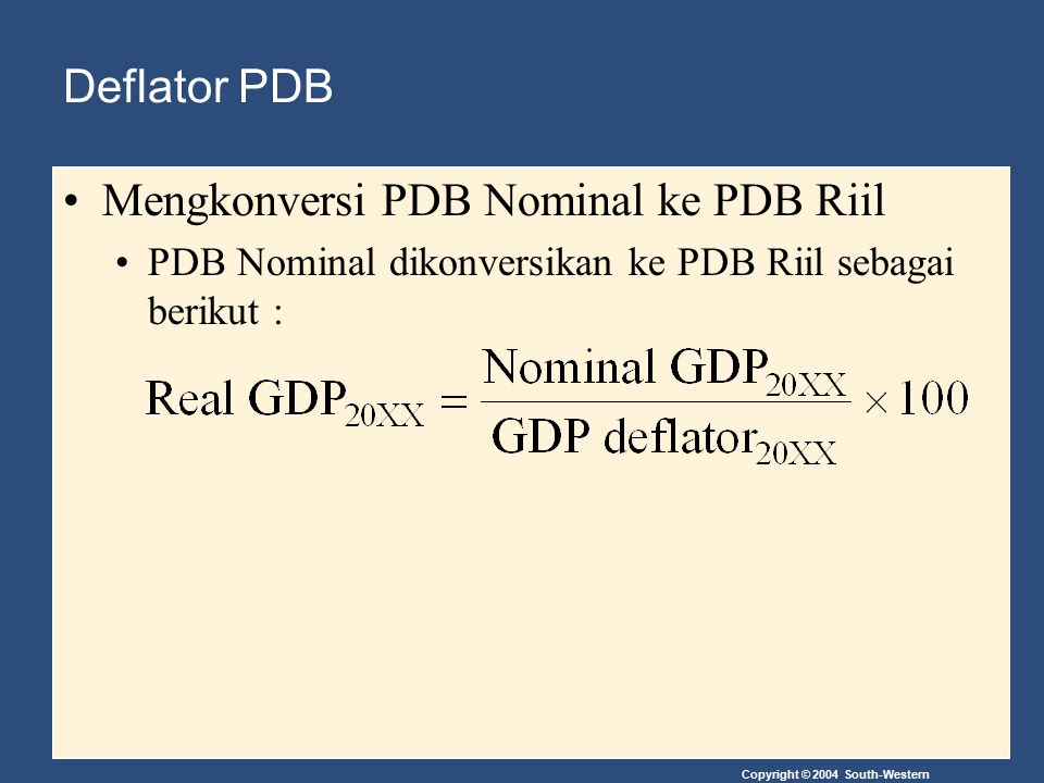 Mengkonversi PDB Nominal ke PDB Riil