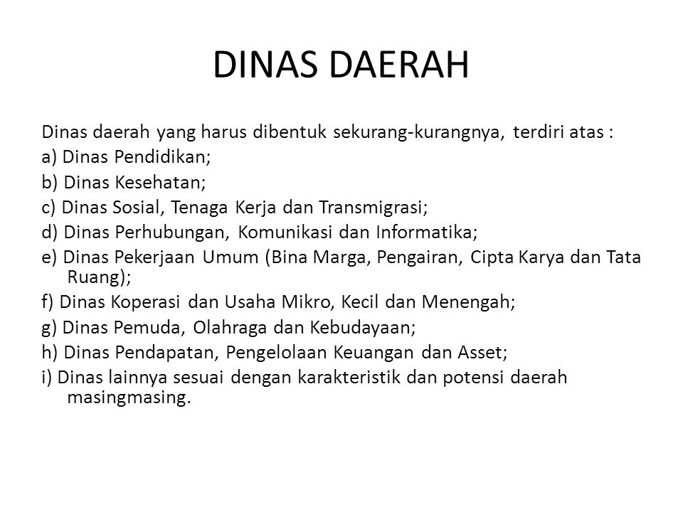 DINAS DAERAH