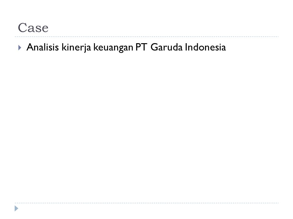 Case Analisis kinerja keuangan PT Garuda Indonesia