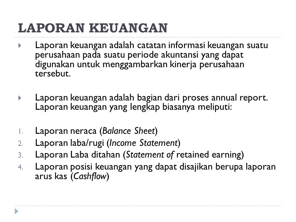 Laporan Keuangan Income Statement