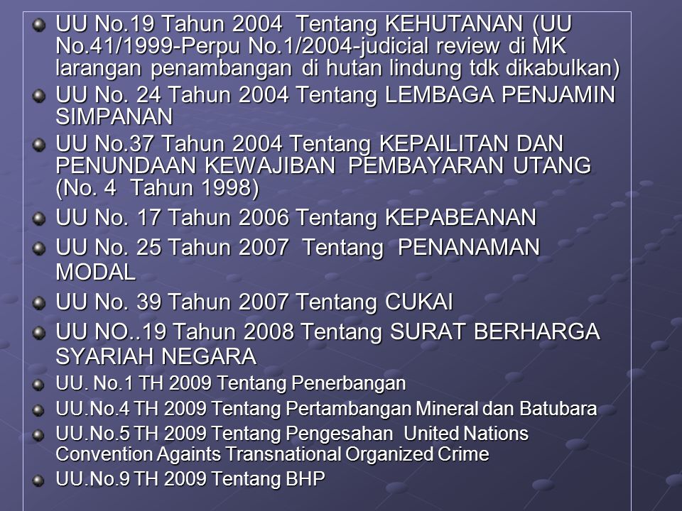 UU No. 24 Tahun 2004 Tentang LEMBAGA PENJAMIN SIMPANAN