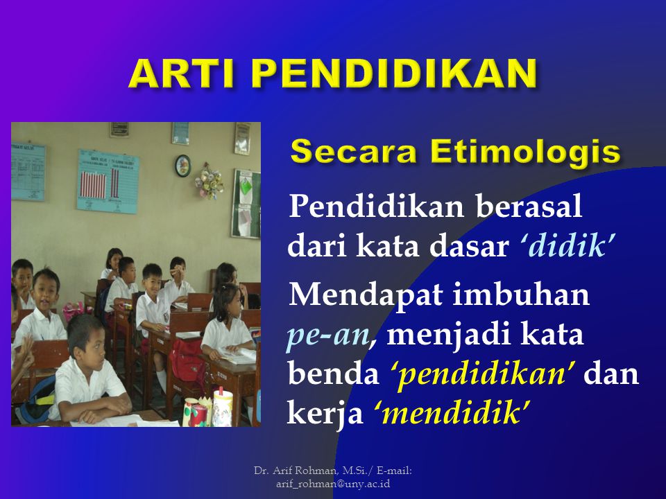 Dr. Arif Rohman, M.Si./