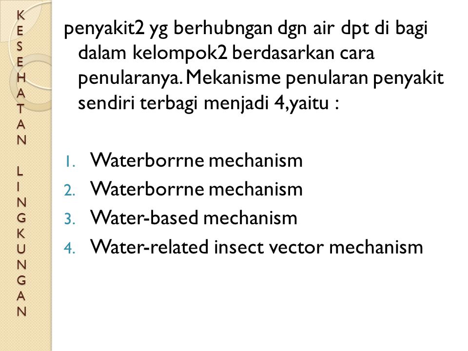 Waterborrne mechanism Water-based mechanism