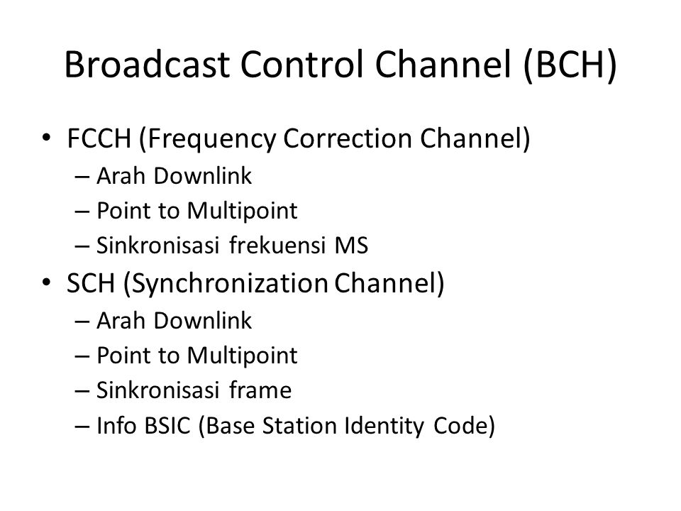 Control channel
