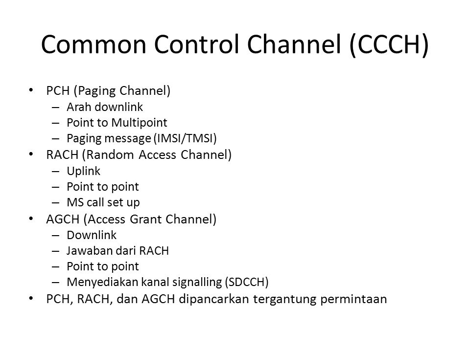 Channel access