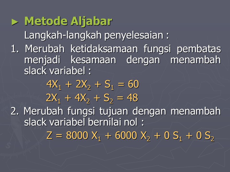 Metode Aljabar Dan Metode Grafik Ppt Download