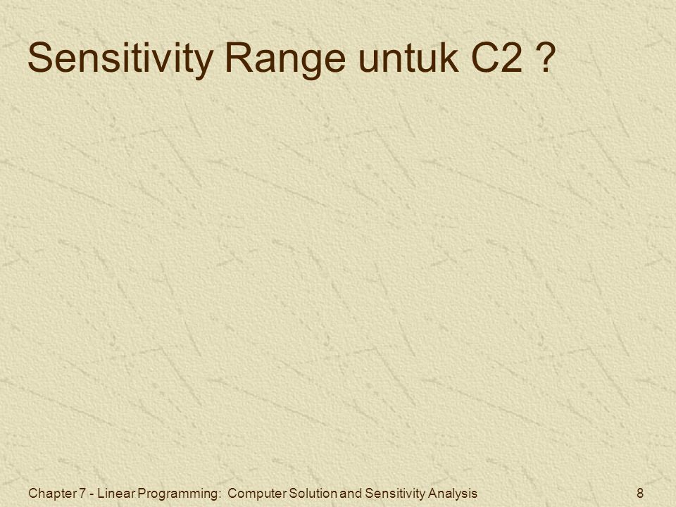 Sensitivity Range untuk C2