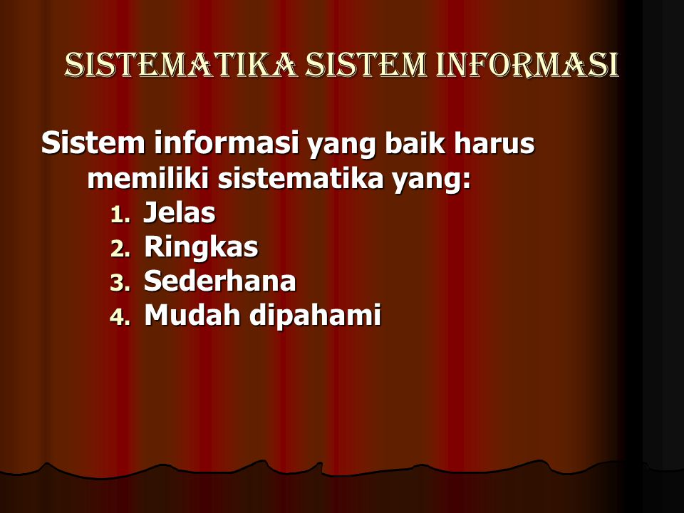 Sistematika Sistem Informasi