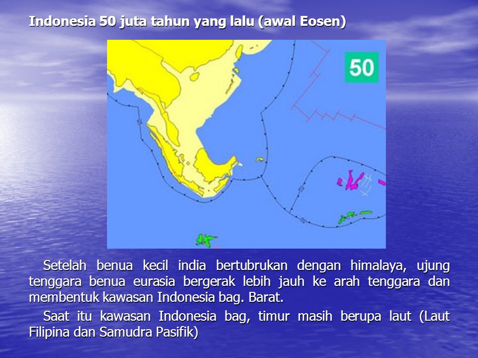 Indonesia 50 juta tahun yang lalu (awal Eosen)