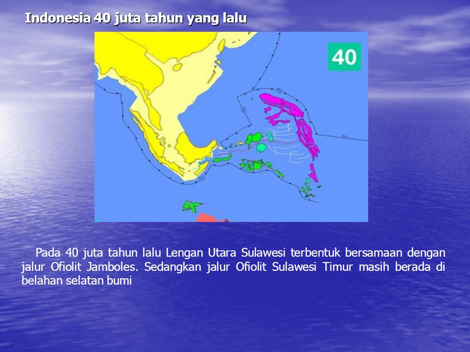 Indonesia 40 juta tahun yang lalu