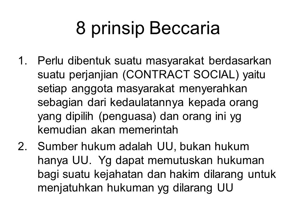 8 prinsip Beccaria