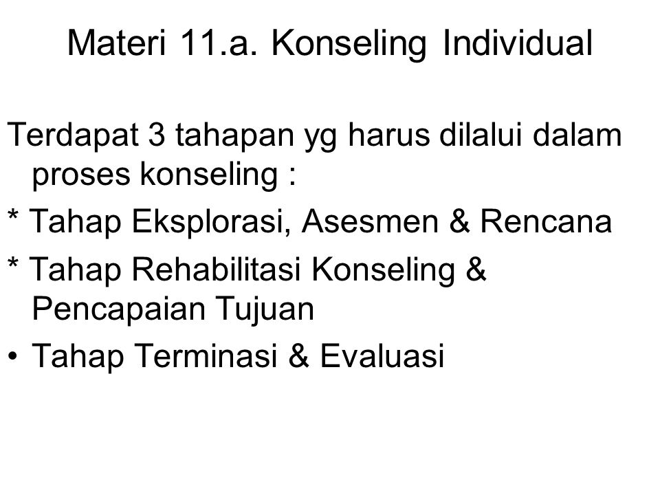 Materi 11.a. Konseling Individual