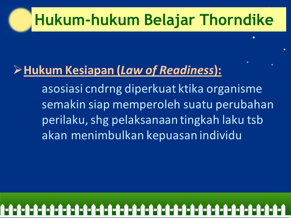 Hukum-hukum Belajar Thorndike