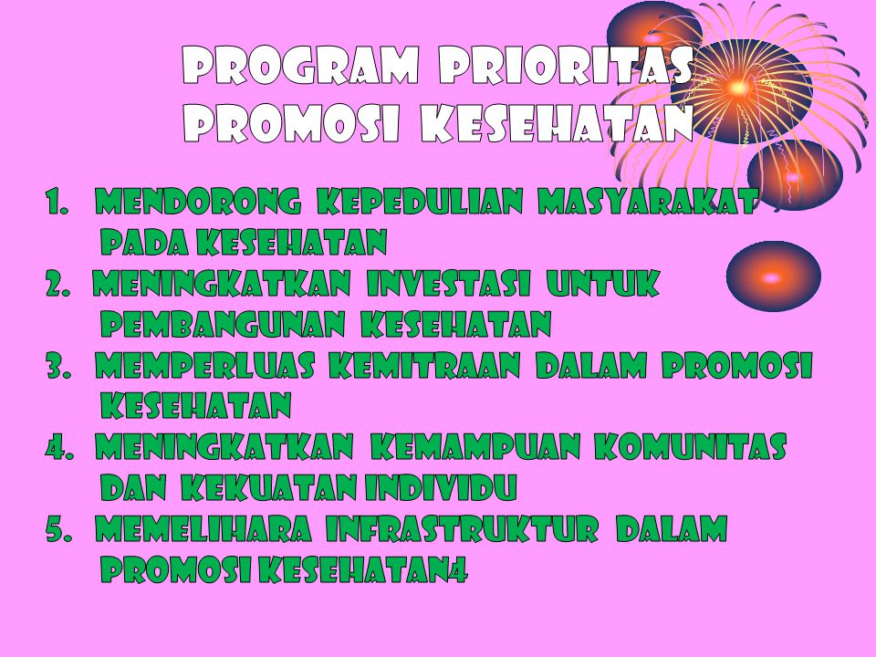 Program prioritas promosi kesehatan