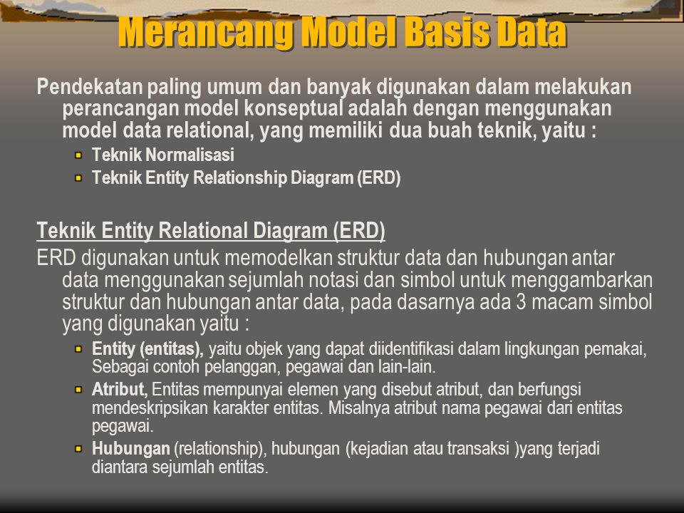 Merancang Model Basis Data