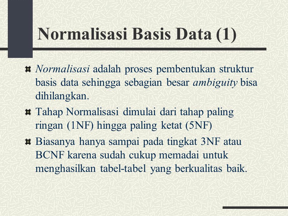 Normalisasi Basis Data (1)