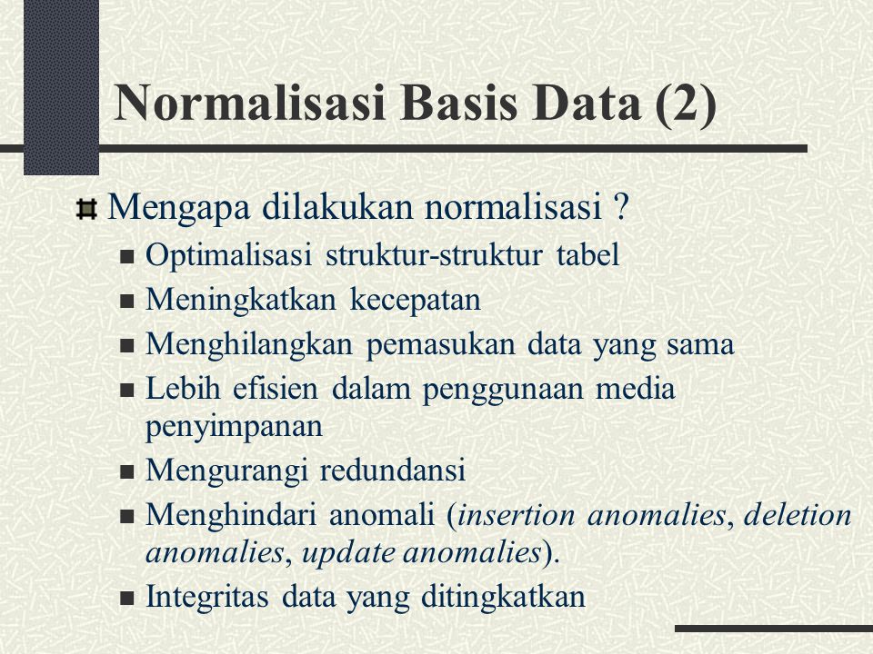 Normalisasi Basis Data (2)