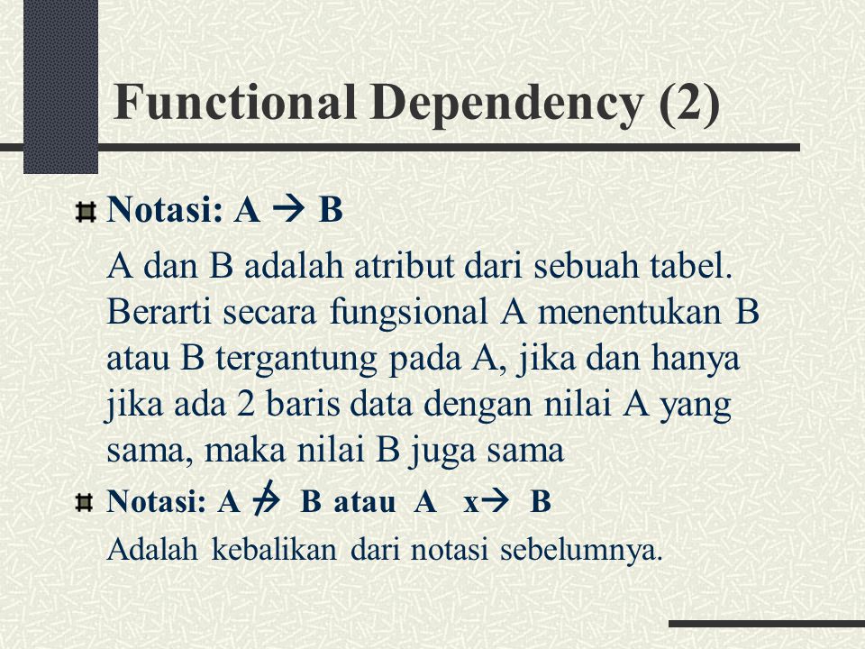 Functional Dependency (2)