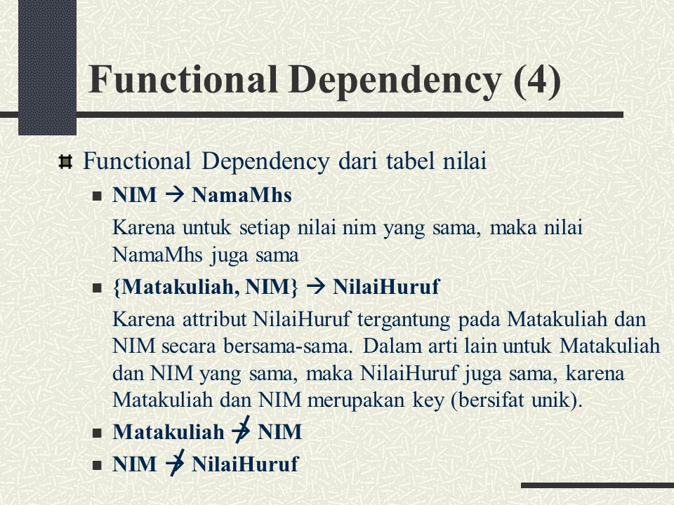 Functional Dependency (4)