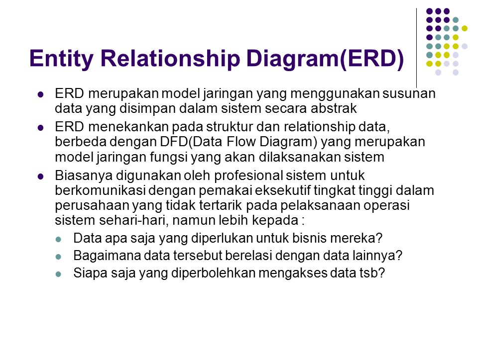 Entity Relationship Diagram(ERD)