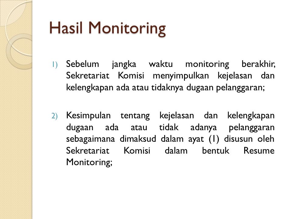 Hasil Monitoring