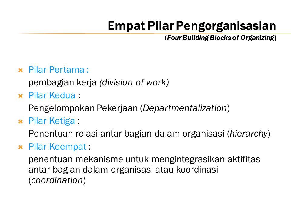 Empat Pilar Pengorganisasian (Four Building Blocks of Organizing)