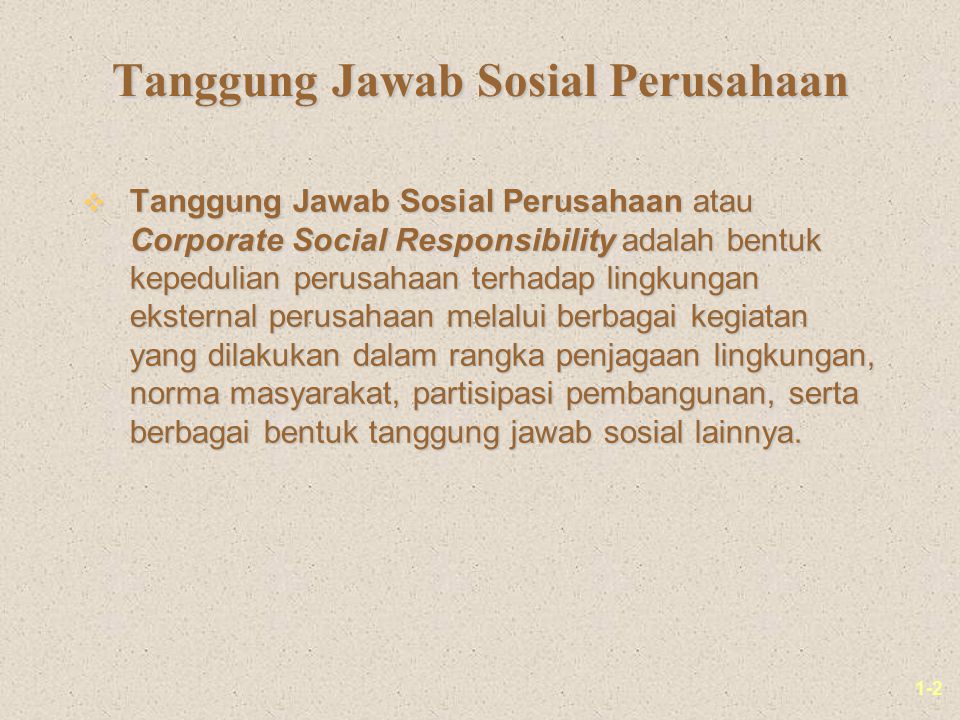 Tanggung Jawab Sosial Perusahaan