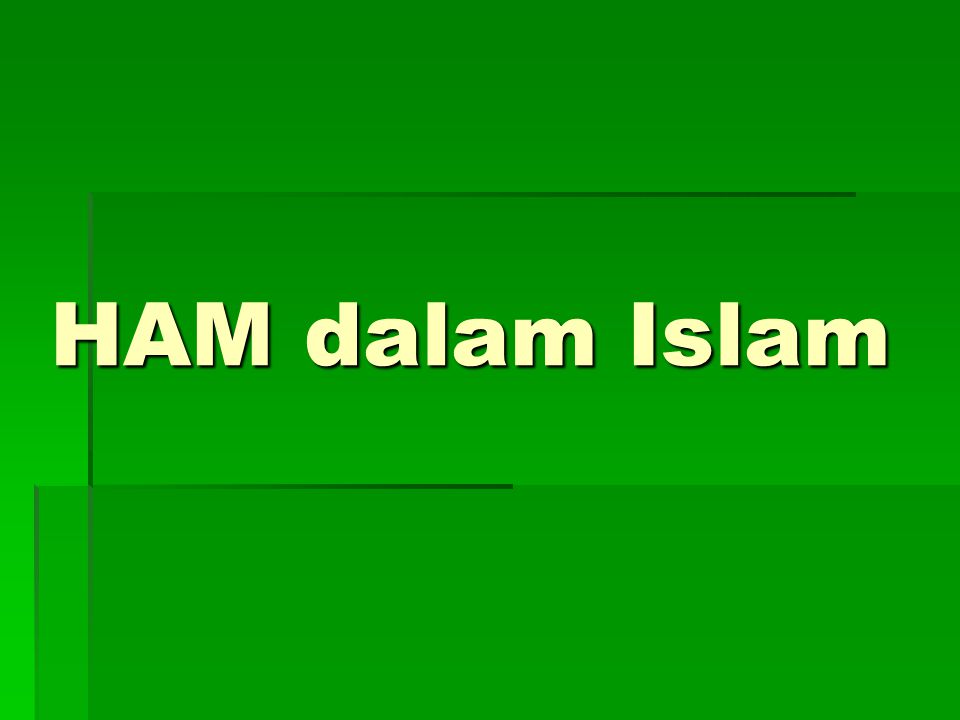 HAM dalam Islam