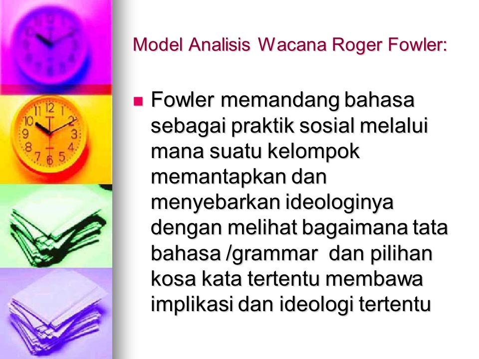 Model Analisis Wacana Roger Fowler: