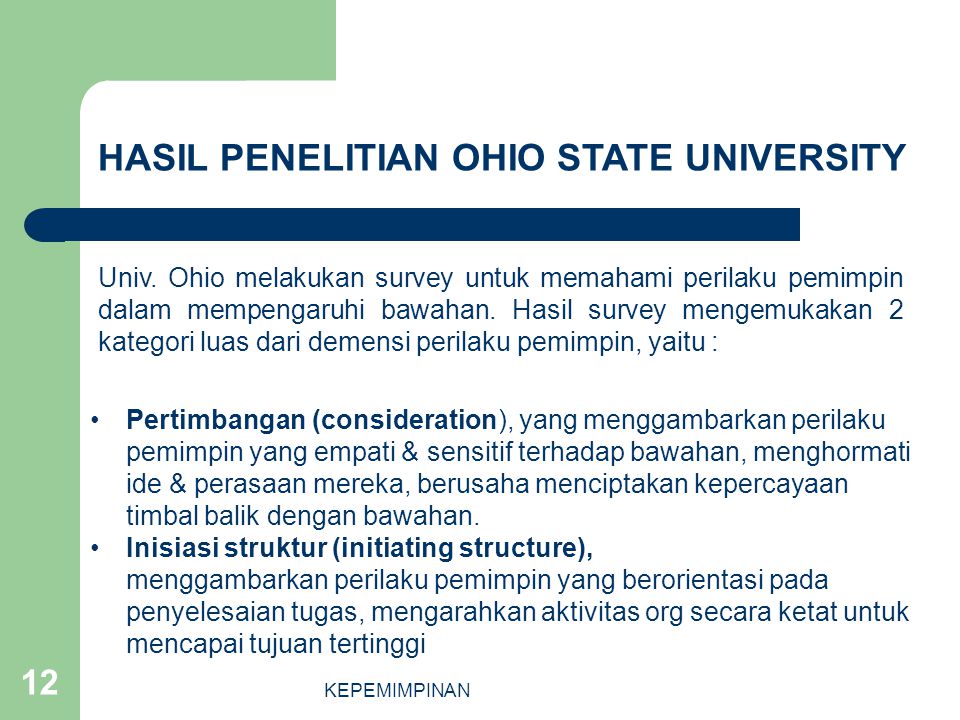 HASIL PENELITIAN OHIO STATE UNIVERSITY